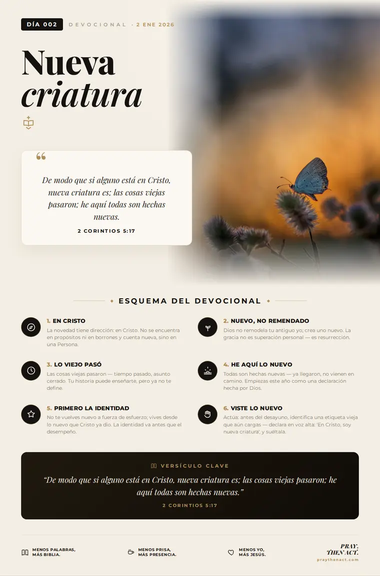 Día 002 — Nueva criatura