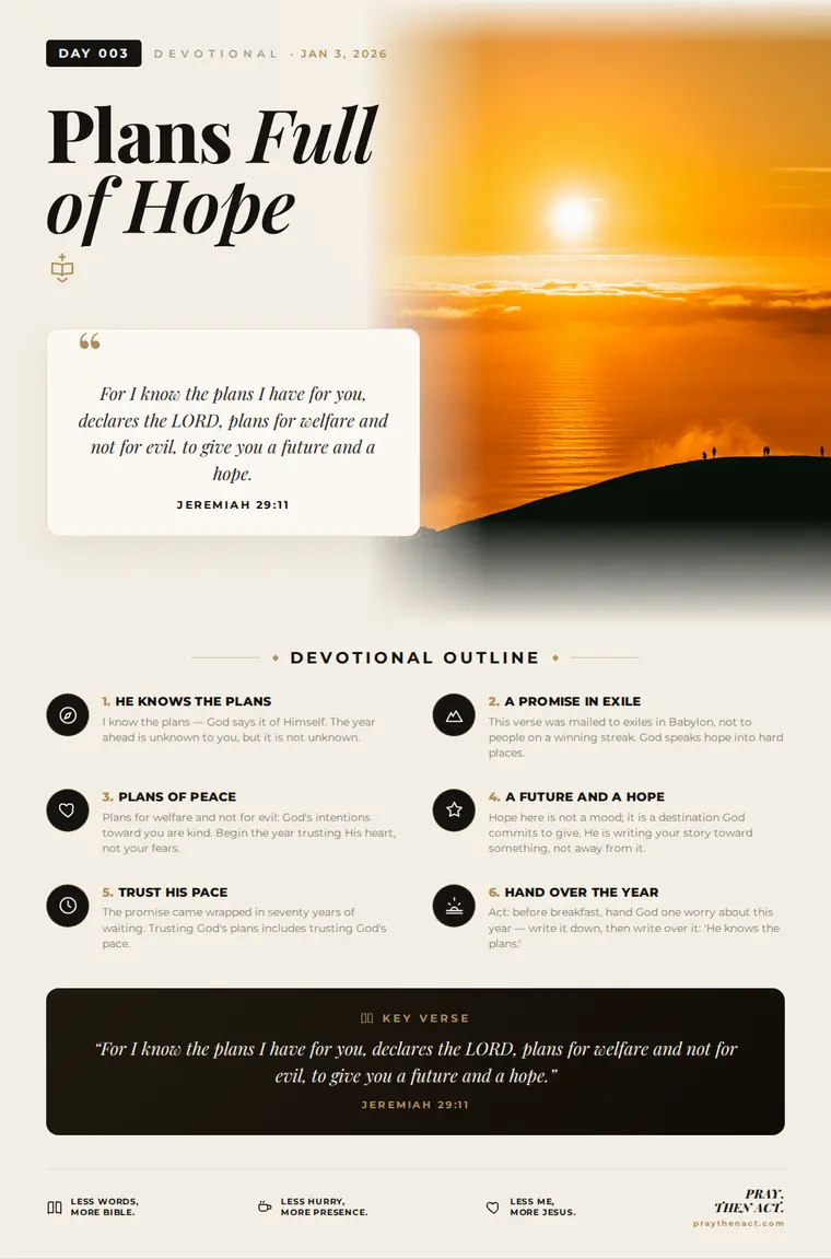 Day 003 — Plans Full of Hope