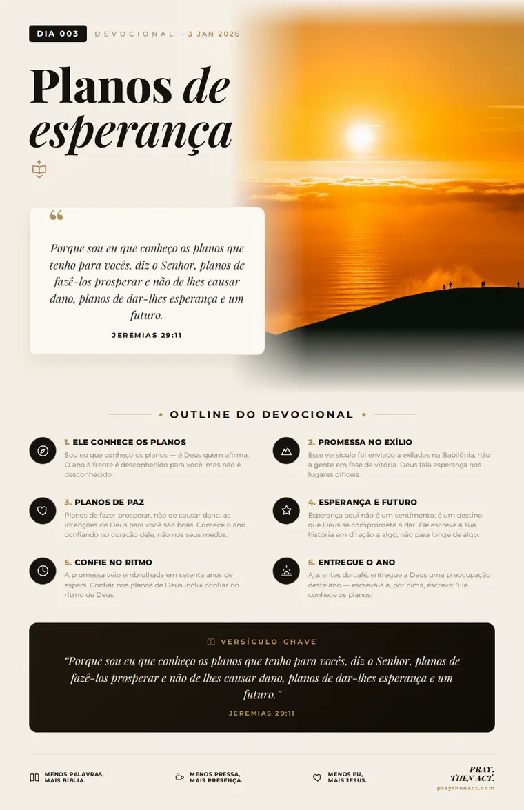 Dia 003 — Planos de esperança