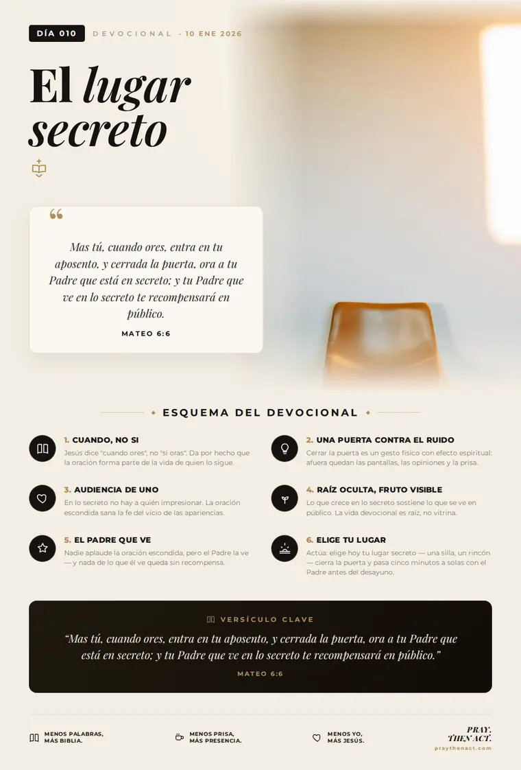Día 010 — El lugar secreto