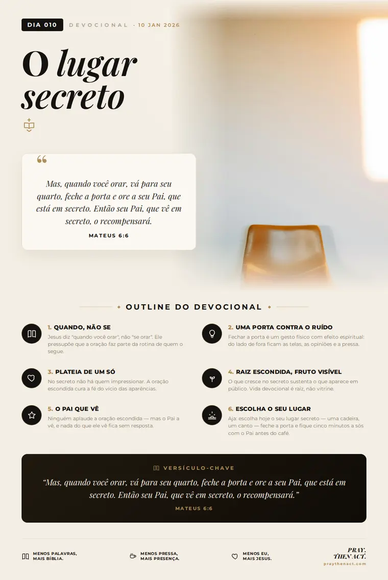 Dia 010 — O lugar secreto