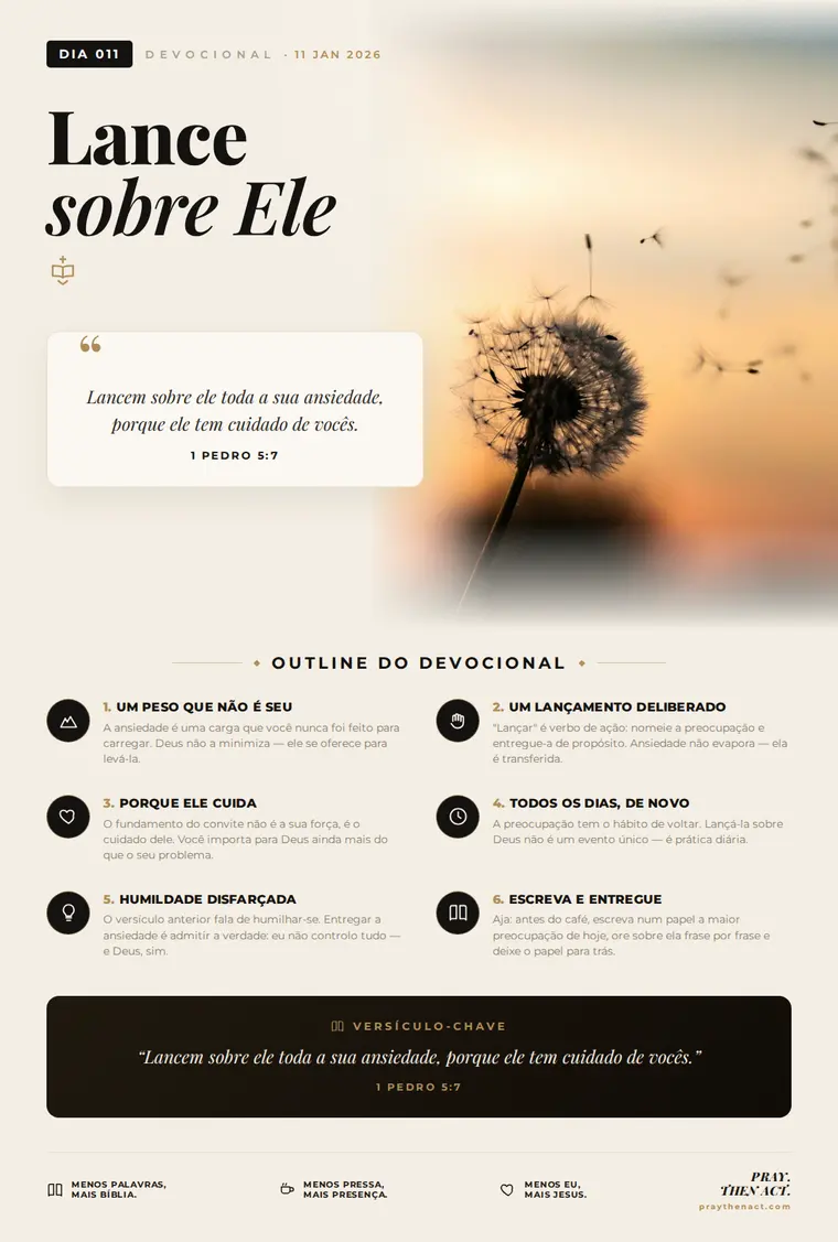 Dia 011 — Lance sobre Ele