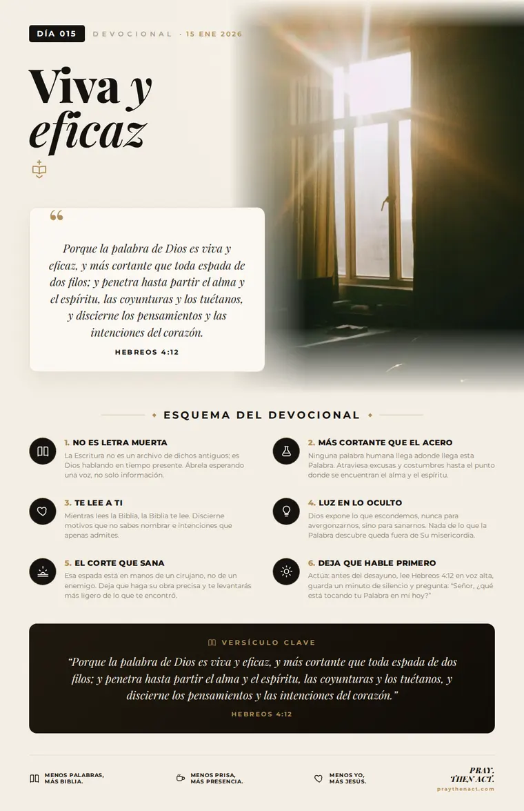 Día 015 — Viva y eficaz