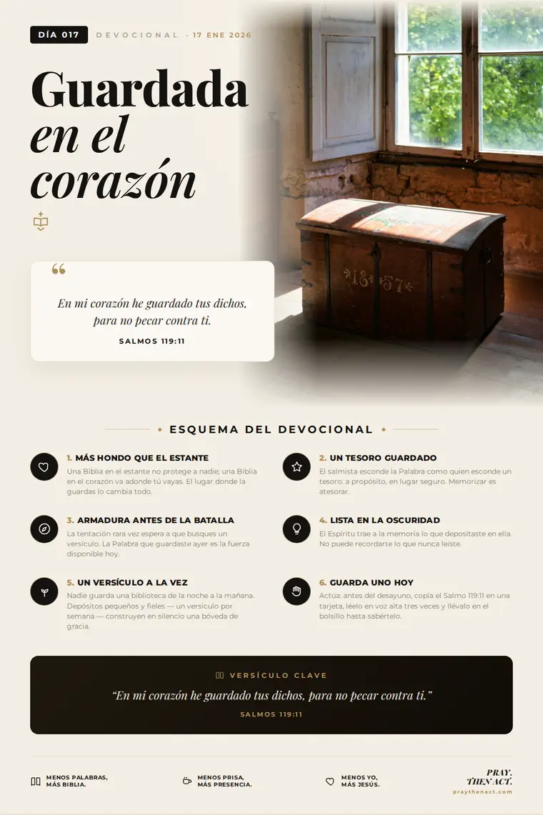Día 017 — Guardada en el corazón