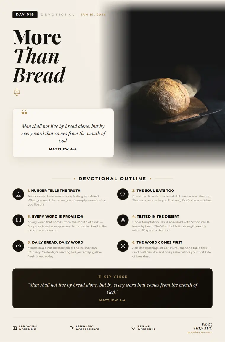 Day 019 — More Than Bread