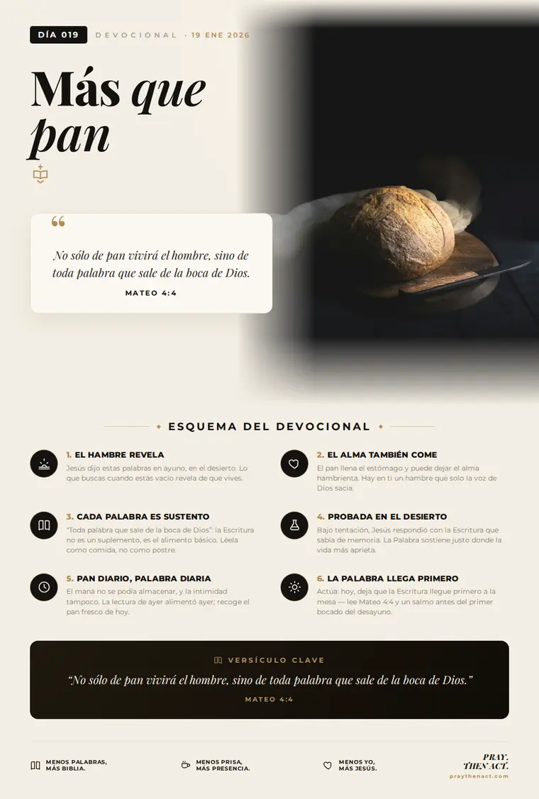 Día 019 — Más que pan