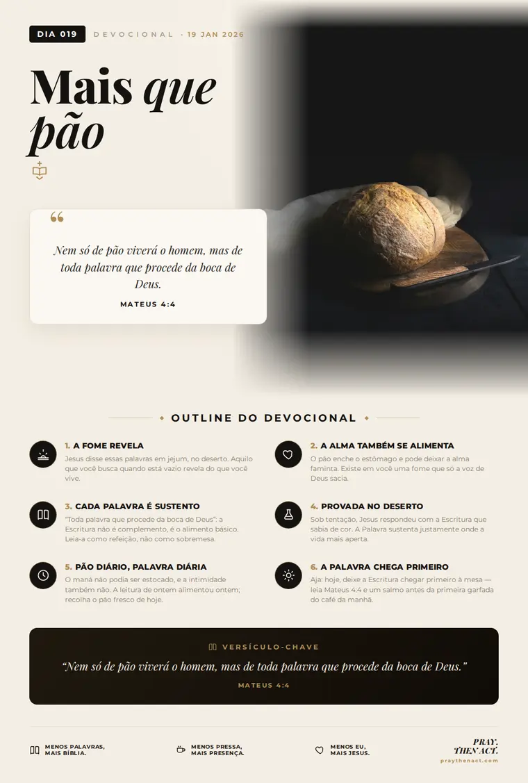 Dia 019 — Mais que pão
