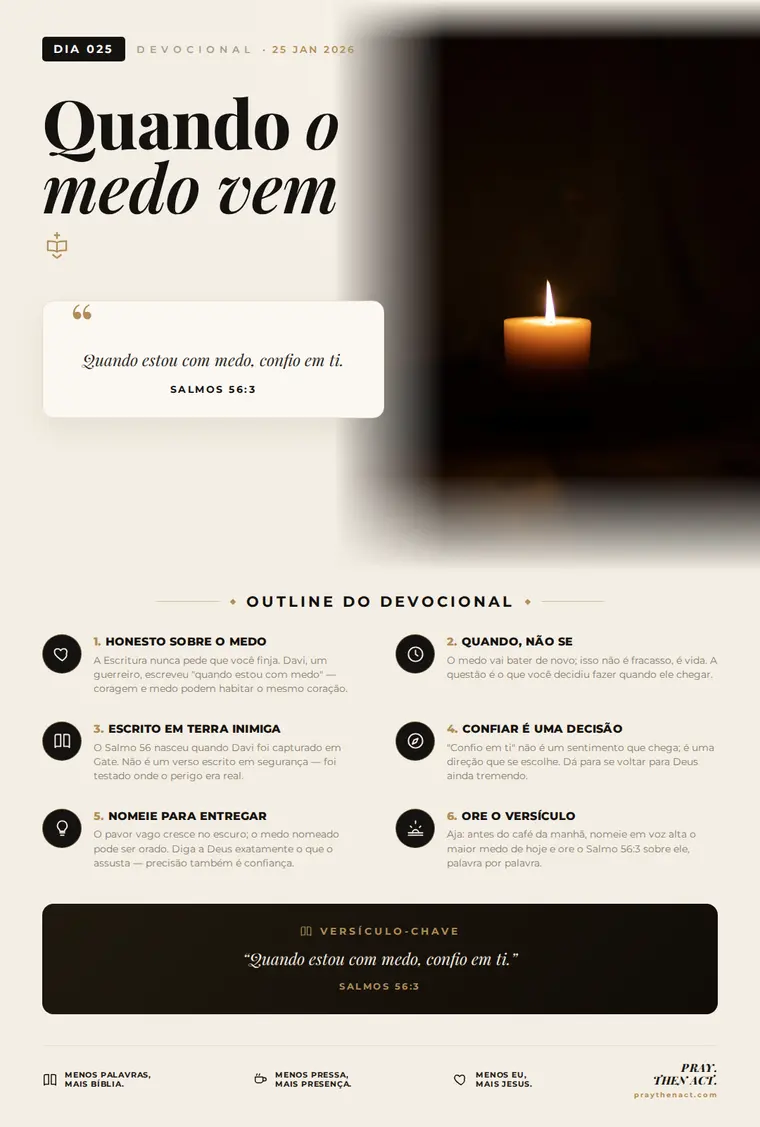 Dia 025 — Quando o medo vem