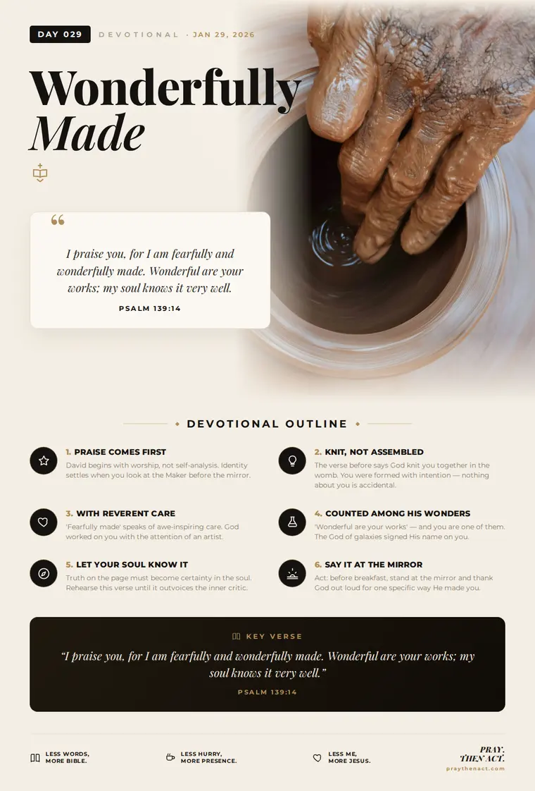 Day 029 — Wonderfully Made
