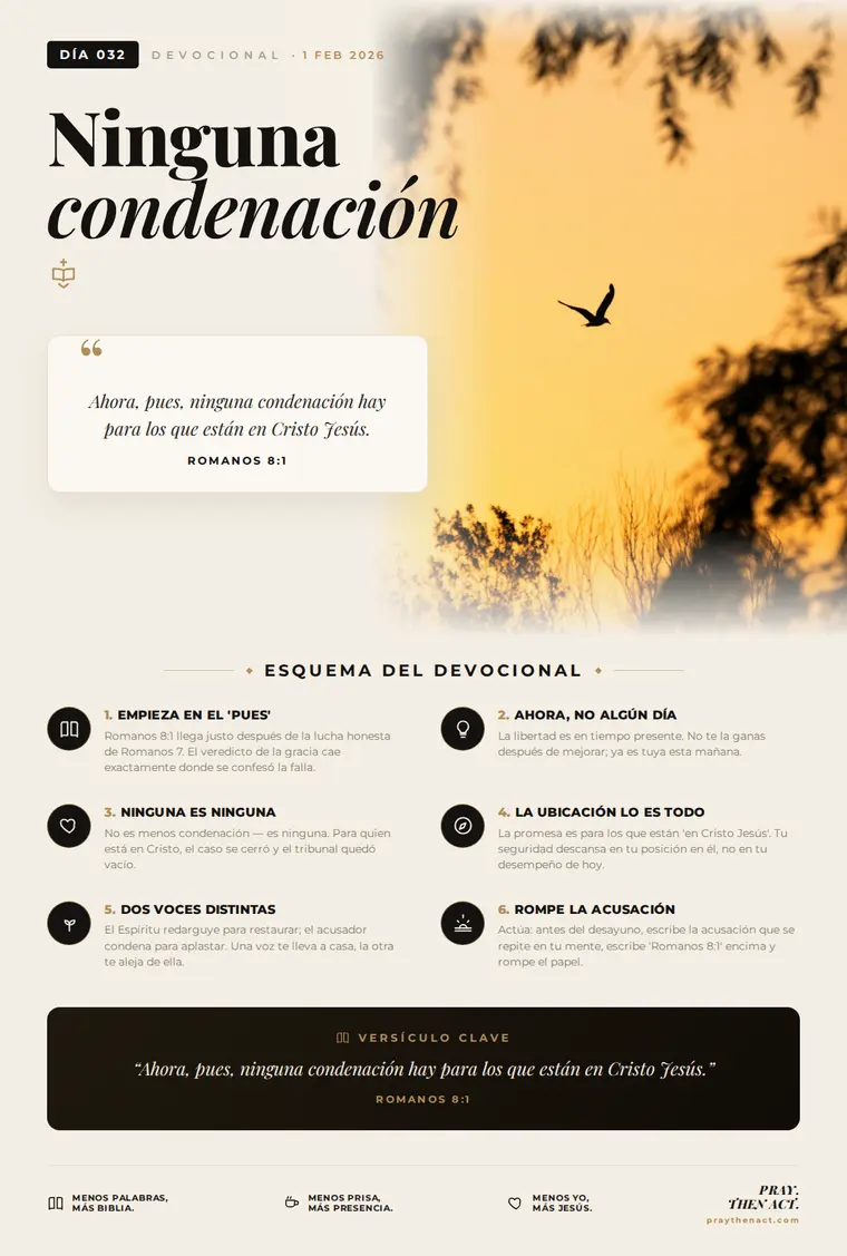 Día 032 — Ninguna condenación