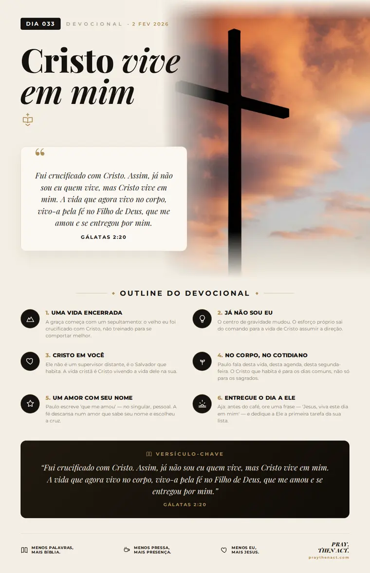 Dia 033 — Cristo vive em mim