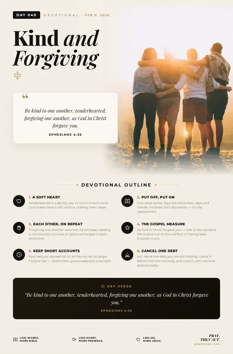 Day 040 — Kind and Forgiving