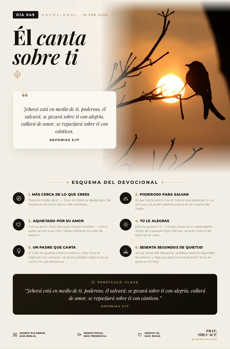 Día 049 — Él canta sobre ti