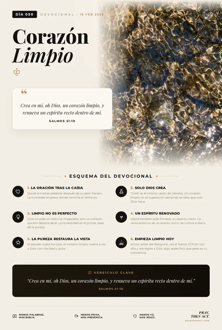 Día 050 — Corazón Limpio