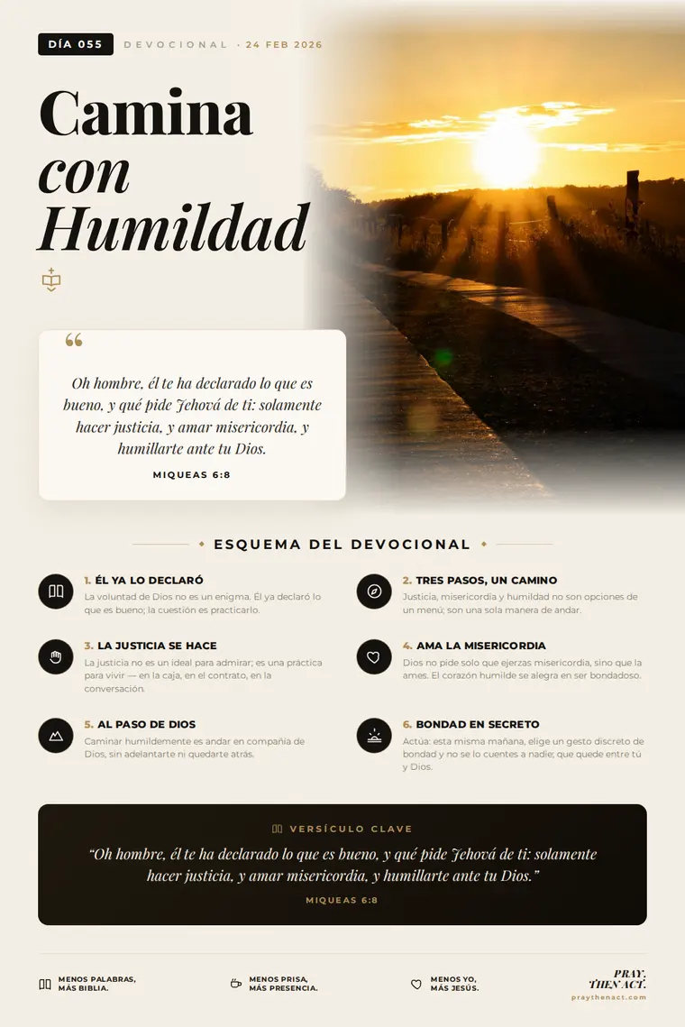 Día 055 — Camina con Humildad