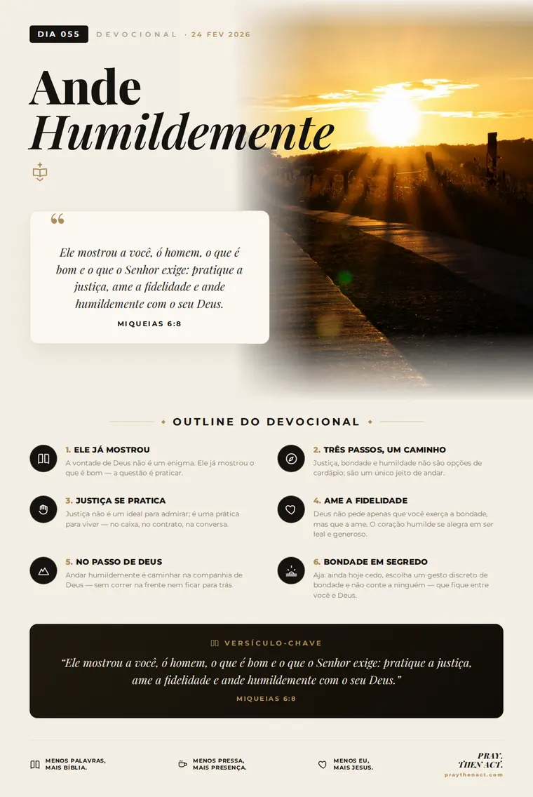 Dia 055 — Ande Humildemente