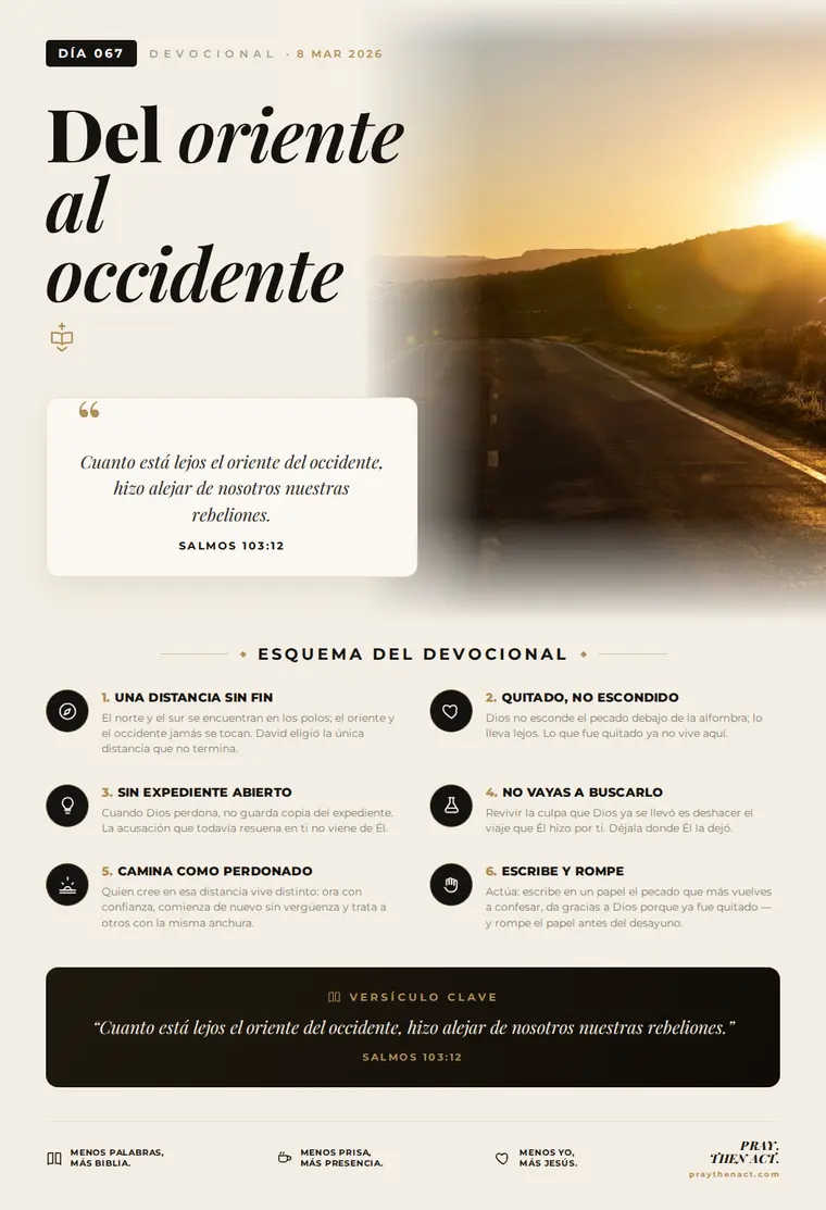 Día 067 — Del oriente al occidente