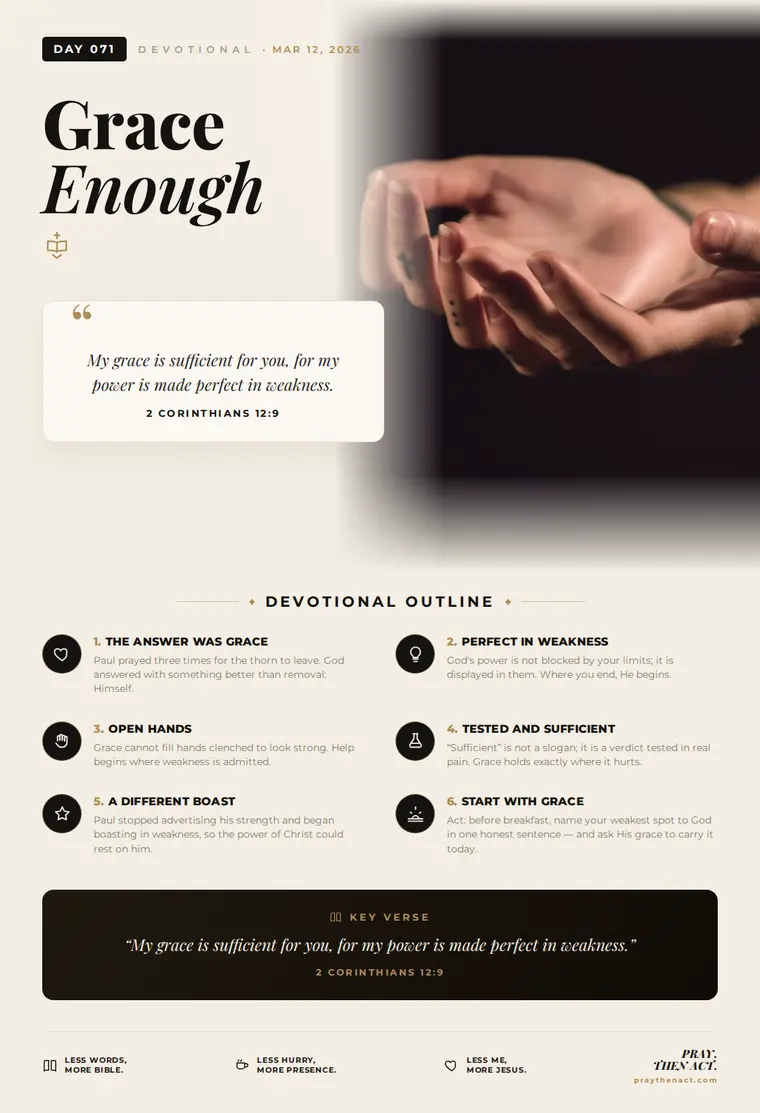 Day 071 — Grace Enough