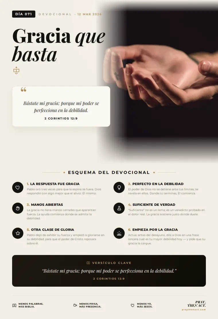 Día 071 — Gracia que basta
