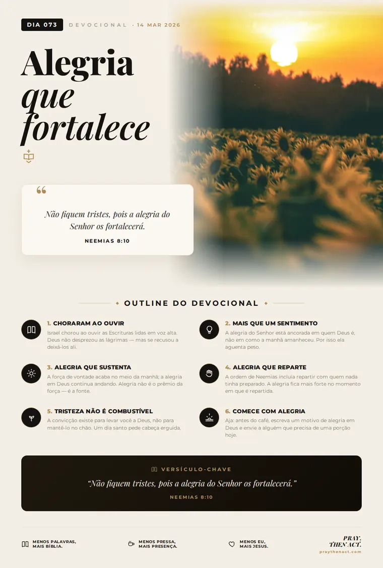 Dia 073 — Alegria que fortalece