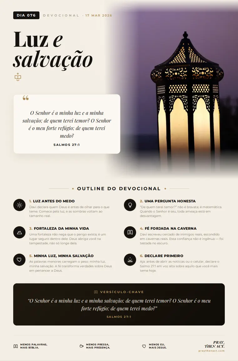 Dia 076 — Luz e salvação