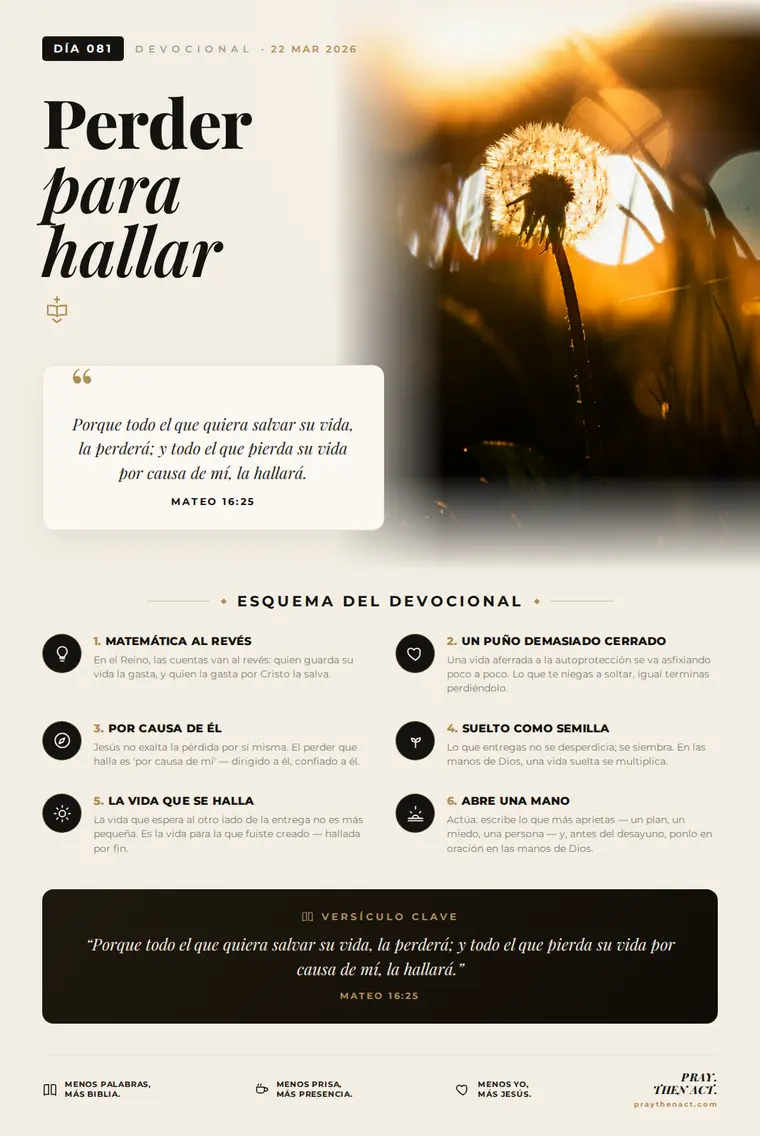 Día 081 — Perder para hallar