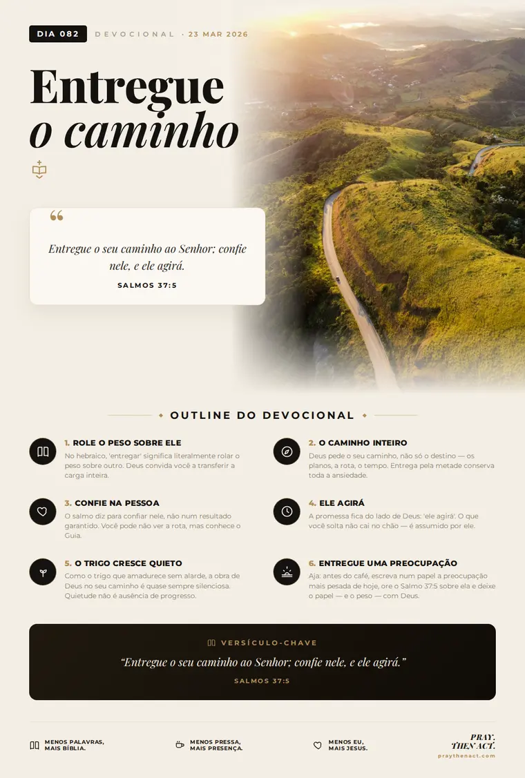 Dia 082 — Entregue o caminho