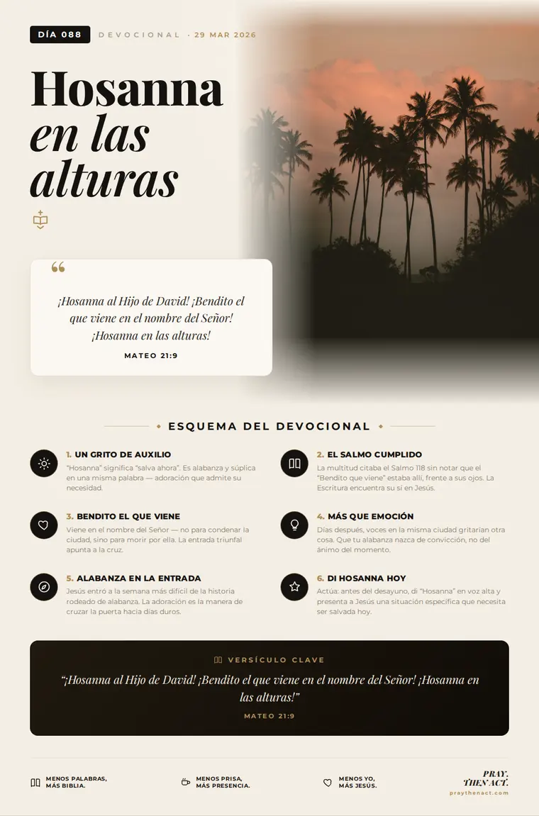 Día 088 — Hosanna en las alturas