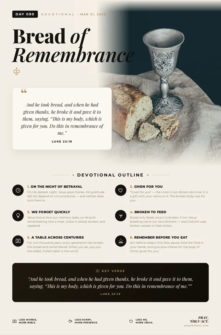 Day 090 — Bread of Remembrance