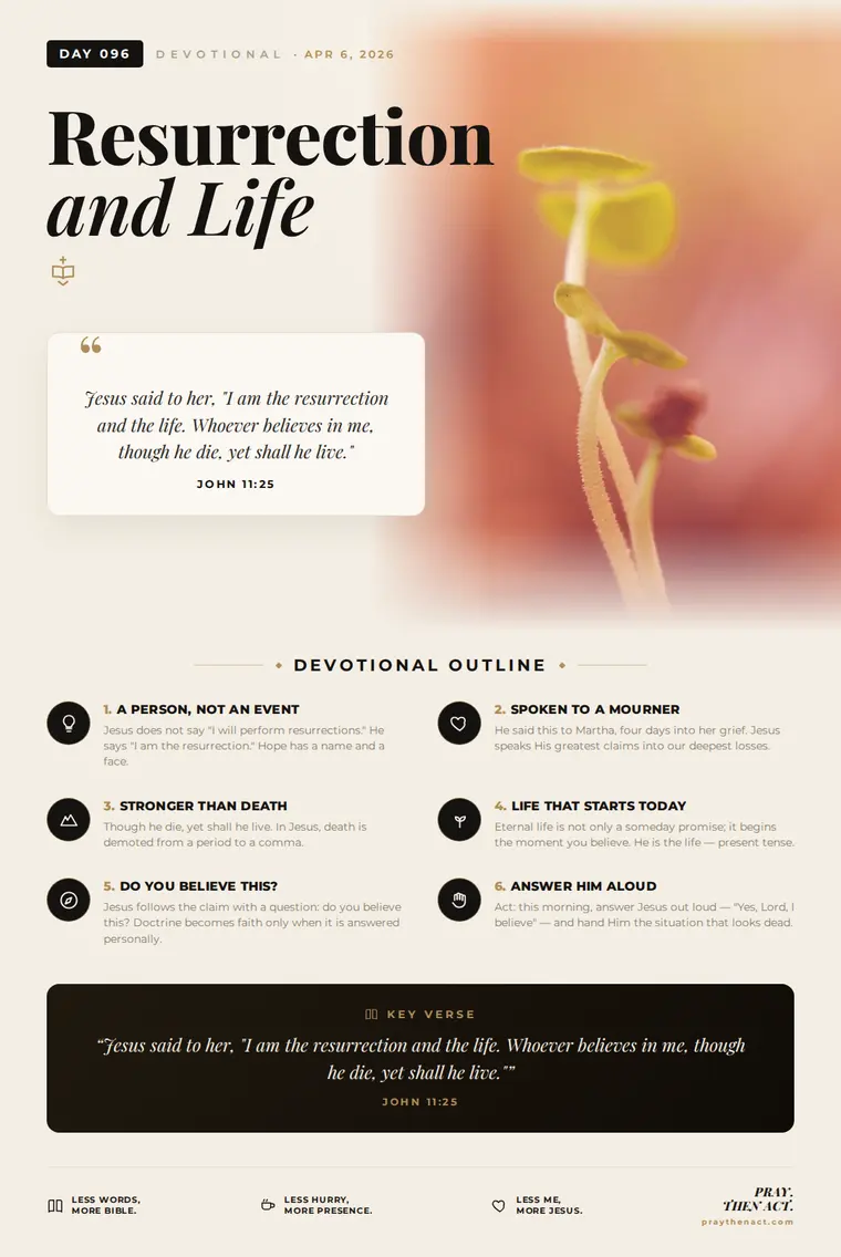 Day 096 — Resurrection and Life