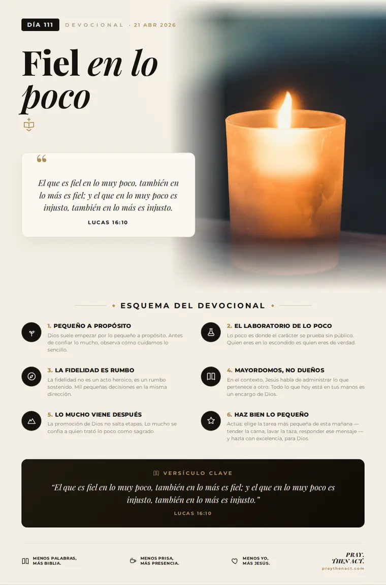 Día 111 — Fiel en lo poco