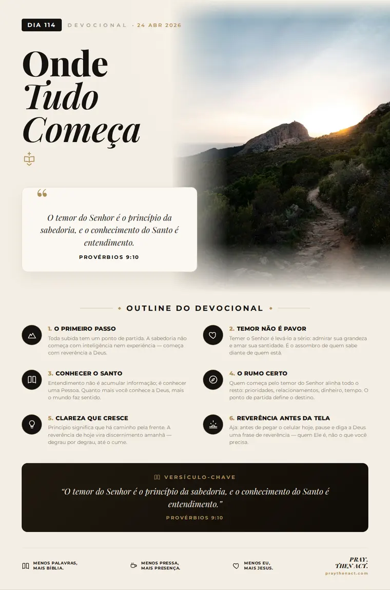 Dia 114 — Onde Tudo Começa