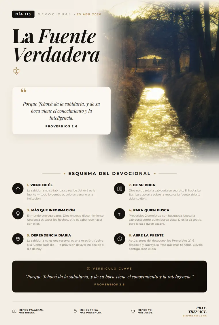 Día 115 — La Fuente Verdadera