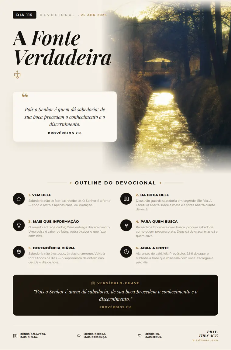 Dia 115 — A Fonte Verdadeira