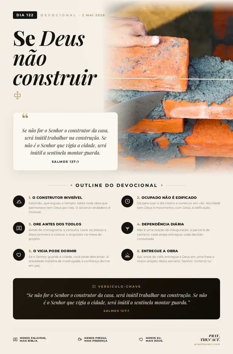 Dia 122 — Se Deus não construir