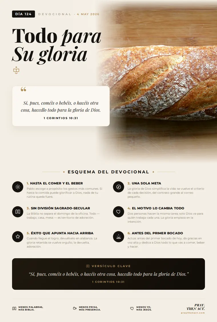 Día 124 — Todo para Su gloria