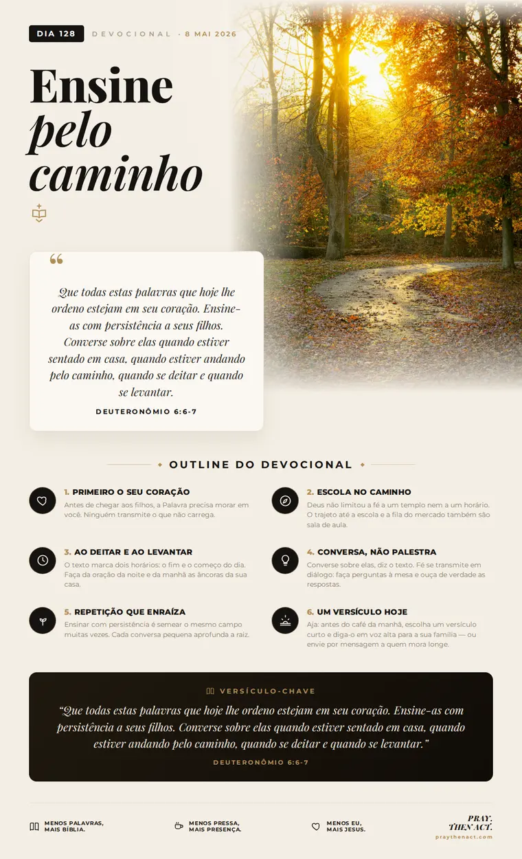 Dia 128 — Ensine pelo caminho