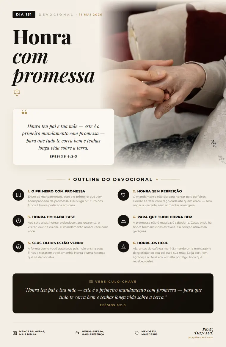 Dia 131 — Honra com promessa
