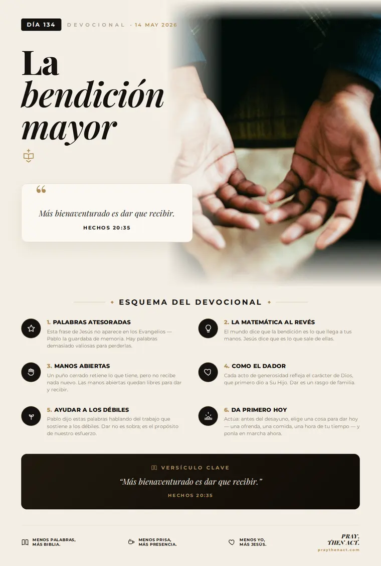 Día 134 — La bendición mayor