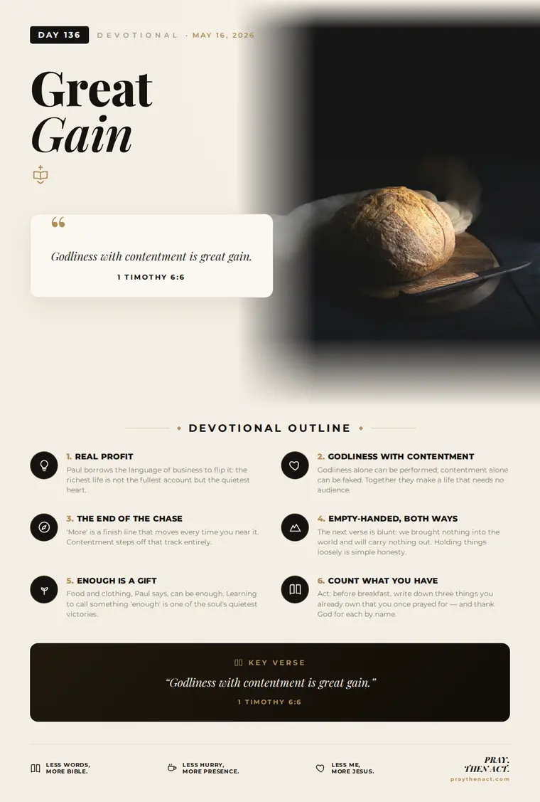 Day 136 — Great Gain