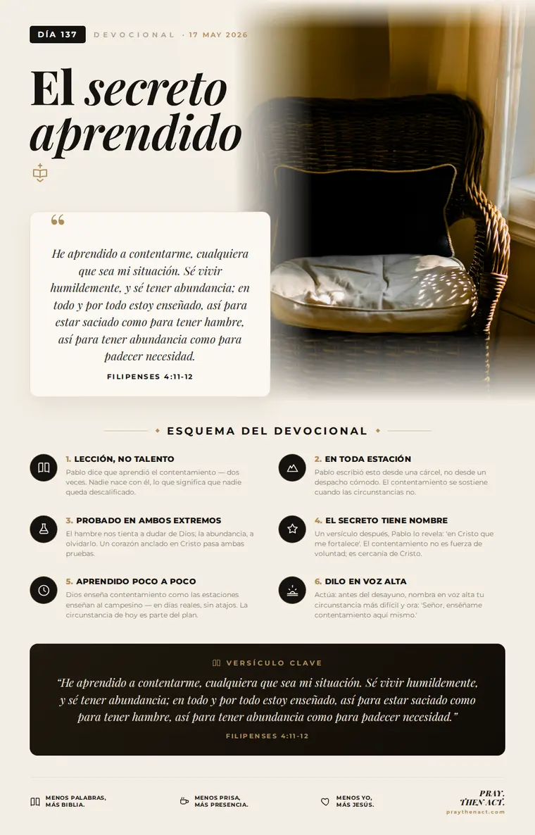 Día 137 — El secreto aprendido