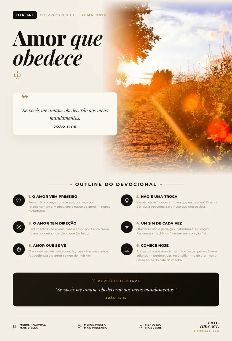 Dia 141 — Amor que obedece