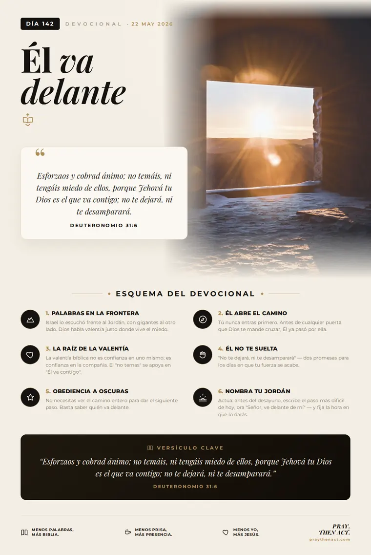 Día 142 — Él va delante
