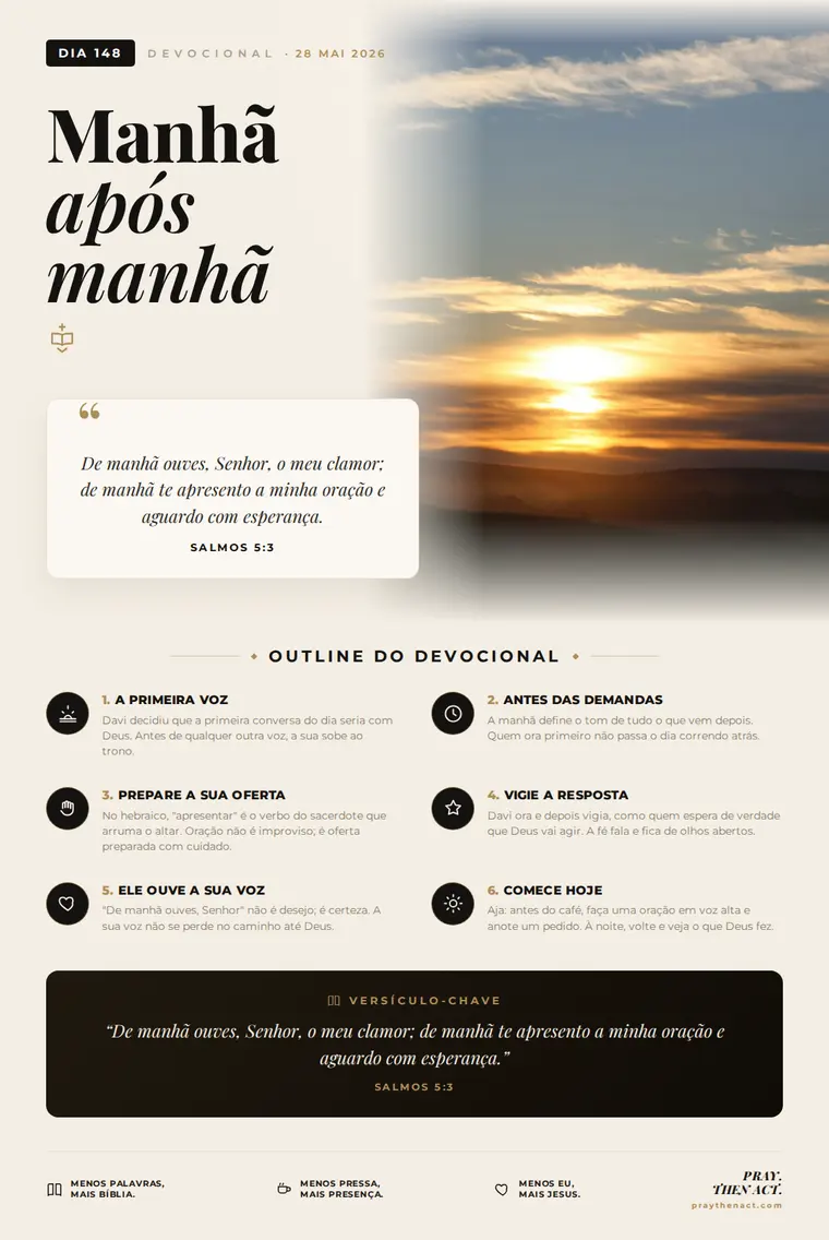 Dia 148 — Manhã após manhã