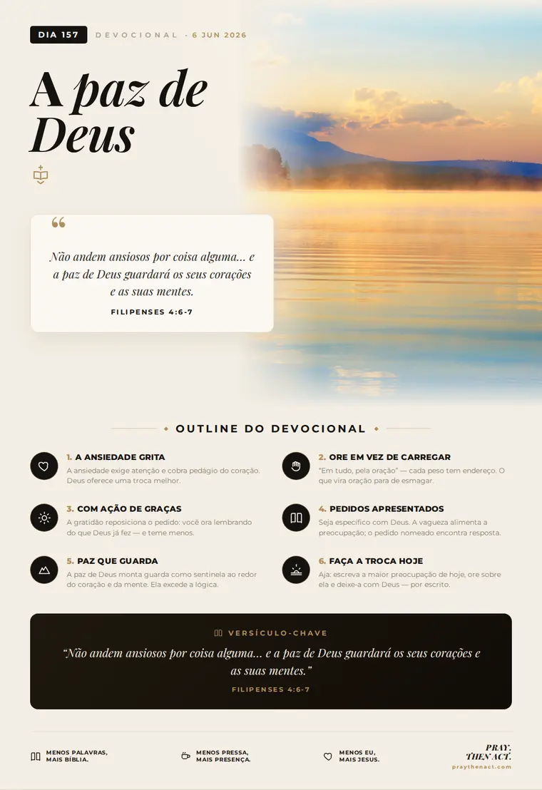 Dia 157 — A paz de Deus