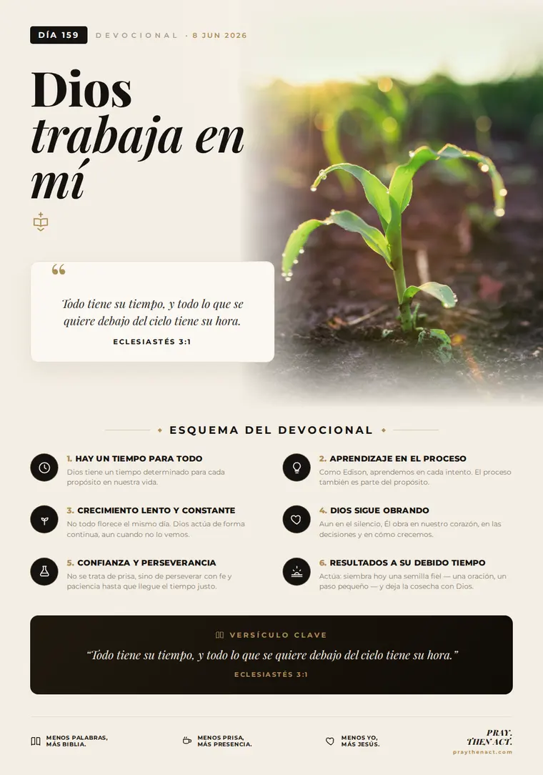 Día 159 — Dios trabaja en mí