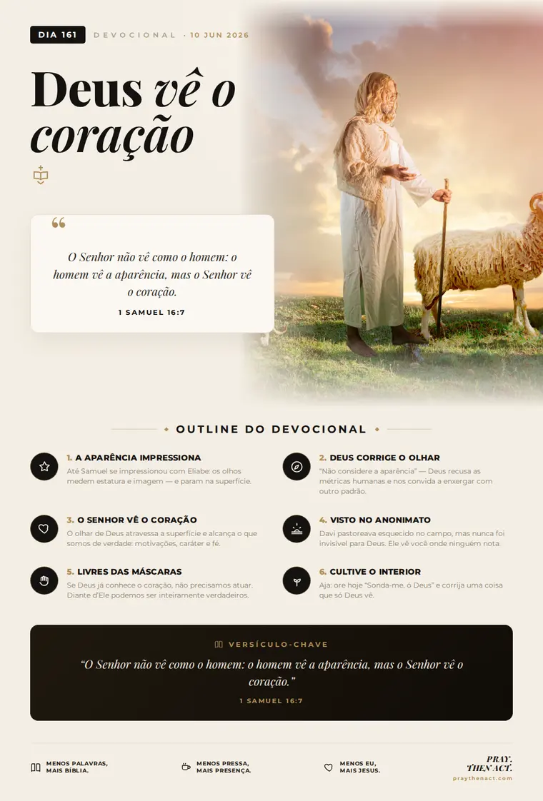Dia 161 — Deus vê o coração