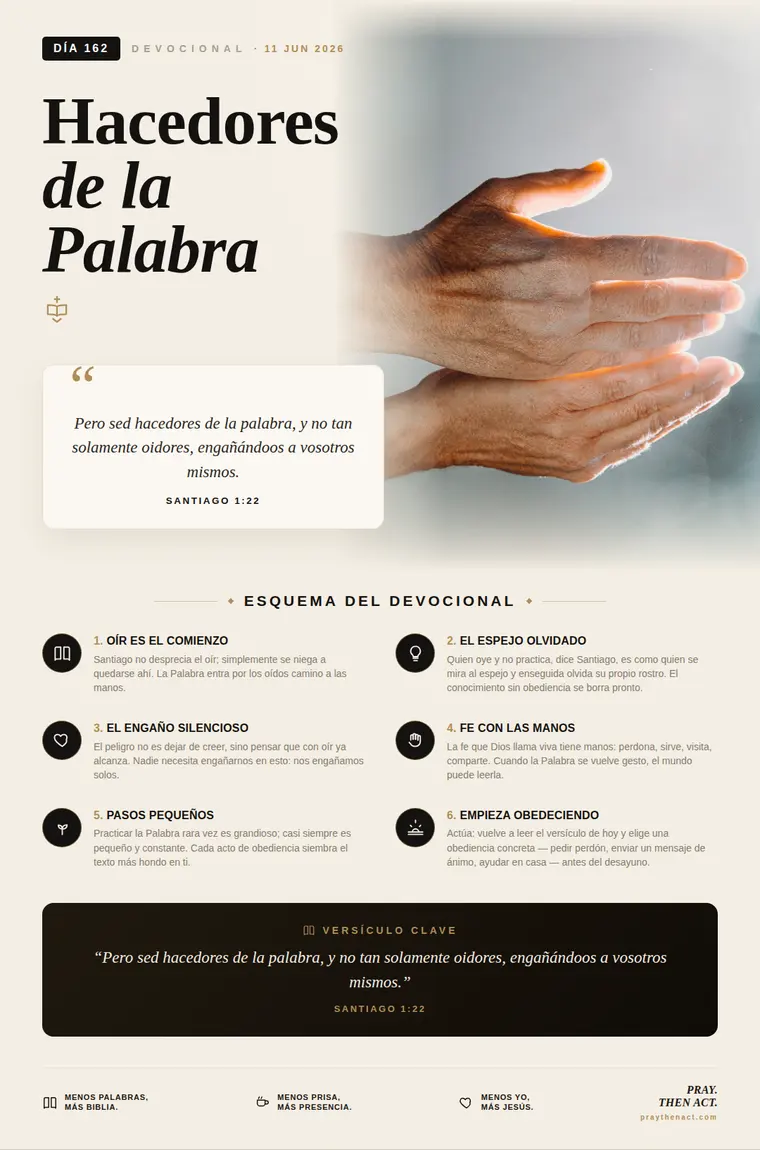 Día 162 — Hacedores de la Palabra